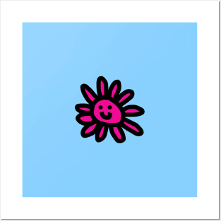 Small Minimal Daisy Face Cute Flower Posters and Art